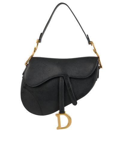 Classic Saddle, &pound;1,900, Handbags, Black, Leather, Front view